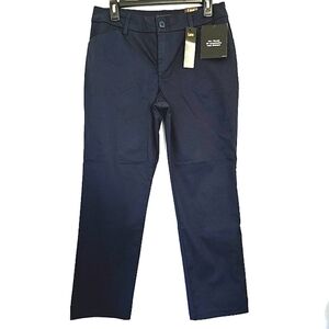 NWT Lee 8 Short Imperial Blue Relax Fit Straight leg Mid Riser Career Work Pants